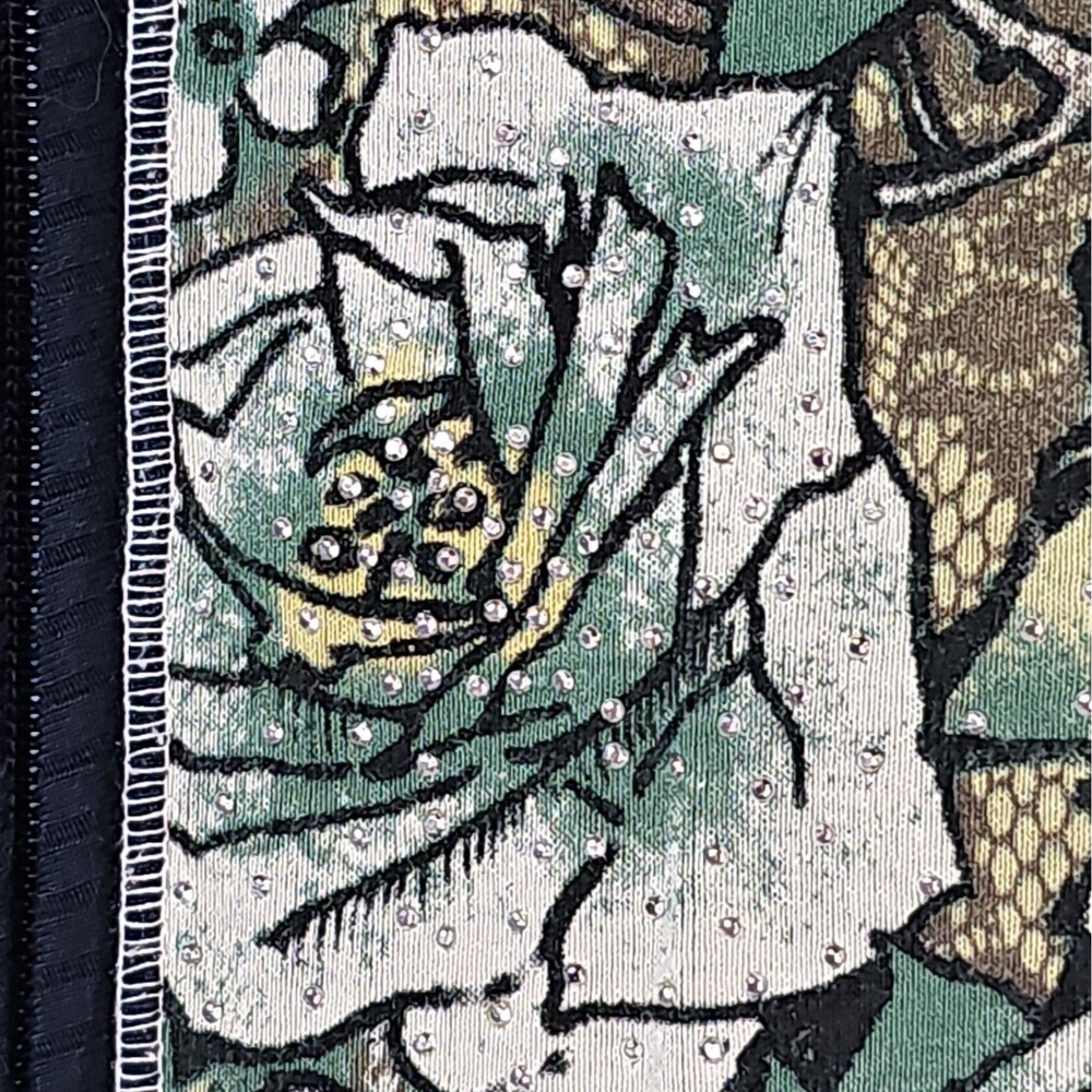 Vanilla Sugar Y2K Mixed Media Lace Floral Ikat Zip Up Jacket Large Fairy Grunge - Picture 3 of 16